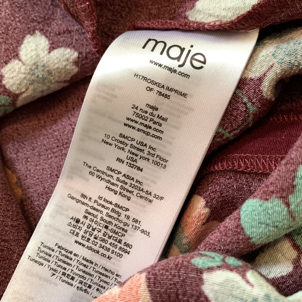 Maje Roskea Floral Smocked Mini Dress - Picture 12 of 14